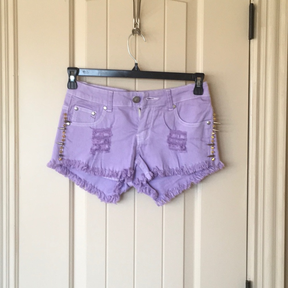 Lavender booty shorts